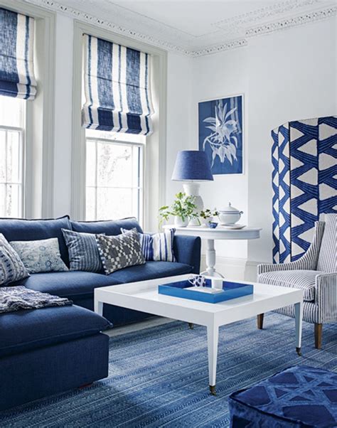 Navy Blue And White Interior