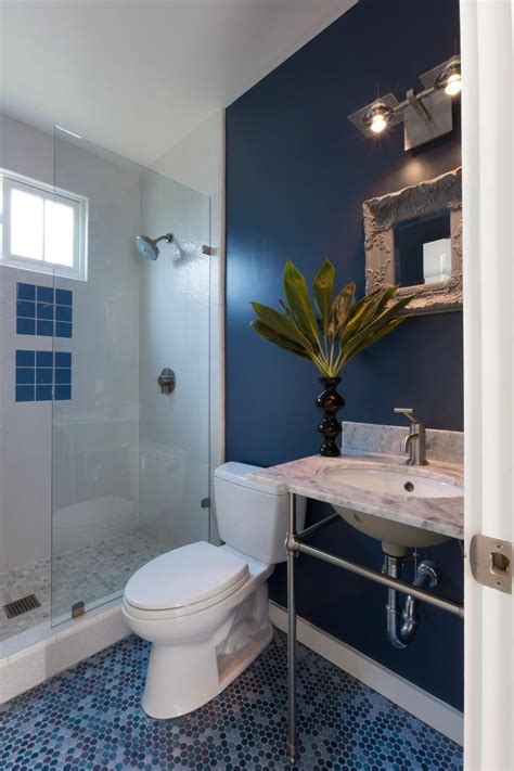 Navy Blue Bathroom Remodel