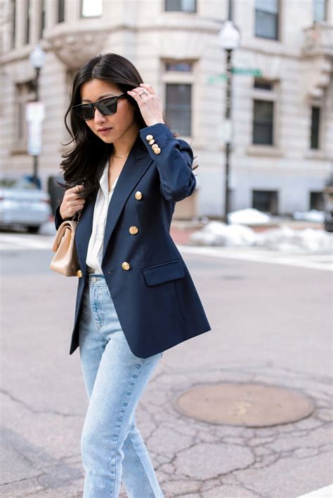 Navy Blue Blazer Outfit Ideas