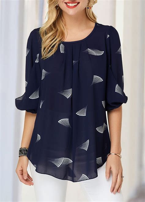 Navy Blue Blouse Styles