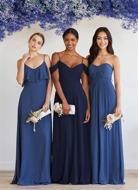 Navy Blue Bridesmaid Dresses