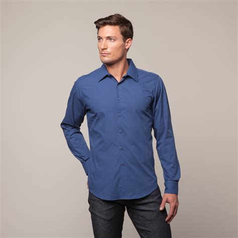 Navy Blue Button Up Shirt