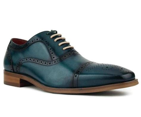 Navy Blue Cap-Toe Shoes