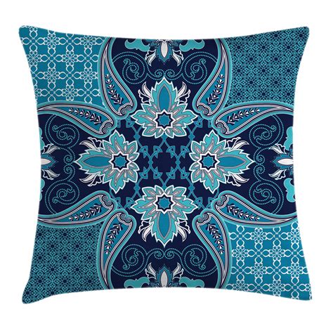 Navy Blue Couch Pillows Floral Design