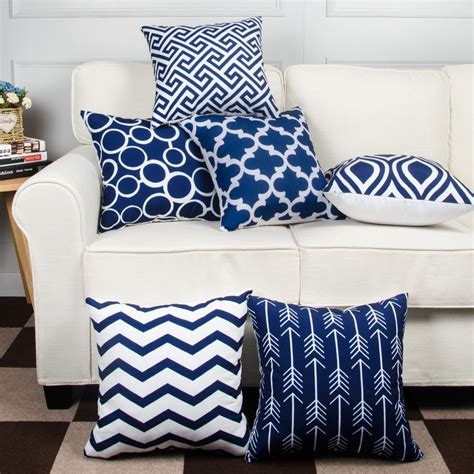 Navy Blue Couch Pillows Modern Design