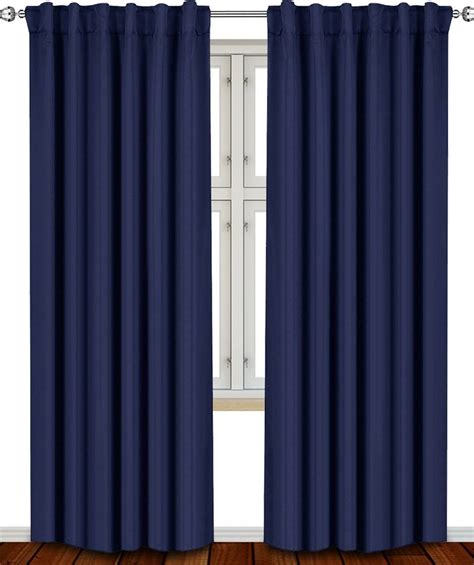 Navy Blue Curtains Game Room