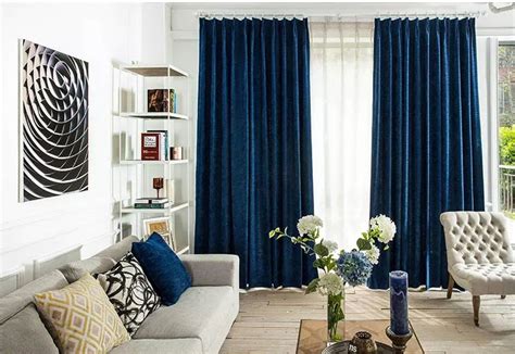 Navy Blue Curtains Home Office