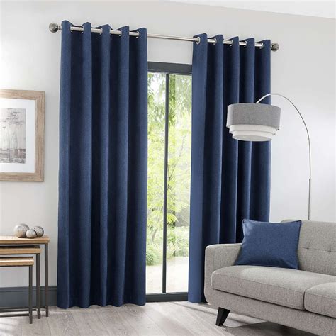 Navy Blue Curtains in Different Rooms