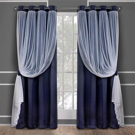 Navy Blue Drapes for Entryway