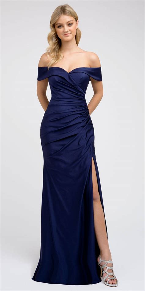 Navy Blue Dress Evening Look