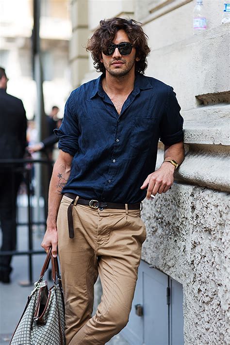 Navy Blue Dress Shirt with Jeans