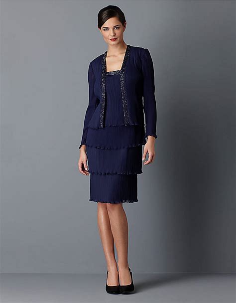 Navy Blue Dress with Jacket