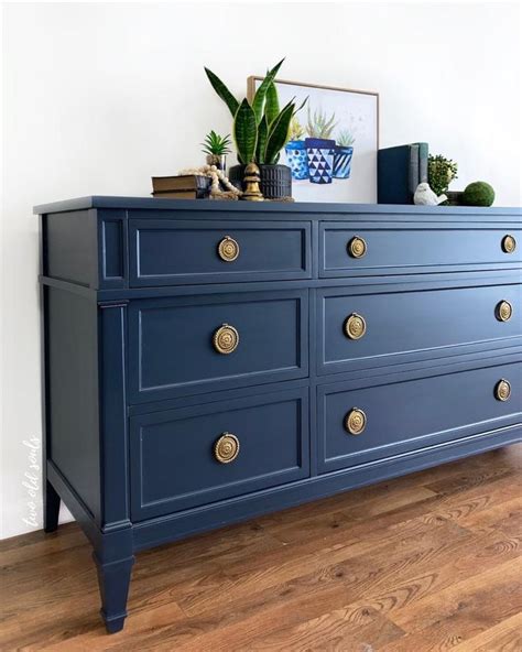 Navy Blue Dresser Organization