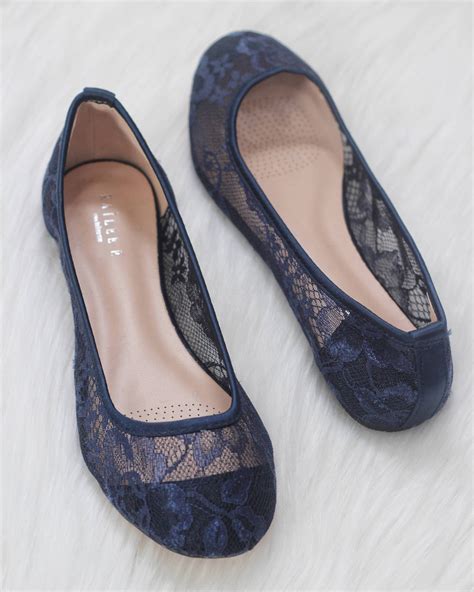 Navy Blue Flats for Women