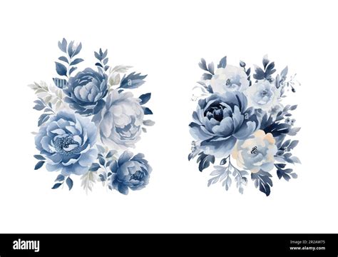 Navy Blue Flowers