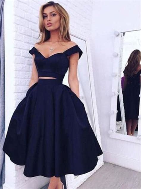 Navy Blue Graduation Dress Styles