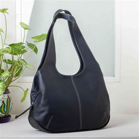 Navy Blue Hobo Bag