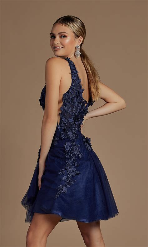 Navy Blue Hoco Dress Inspiration