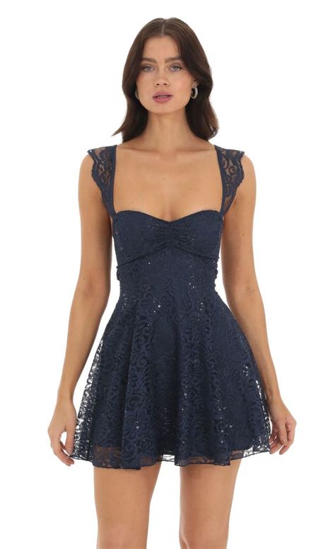 Navy Blue Hoco Dress Inspiration