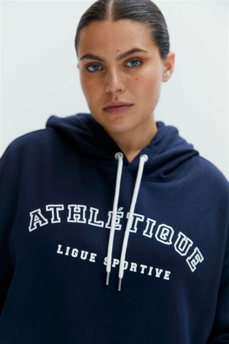 Navy Blue Hoodie Athleisure