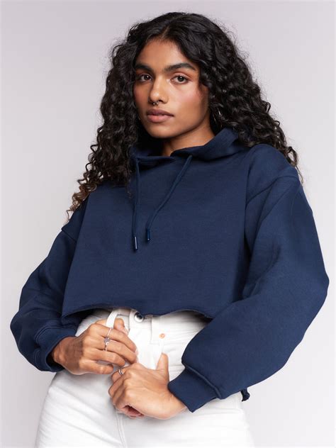 Navy Blue Hoodie Celebrity Fashion