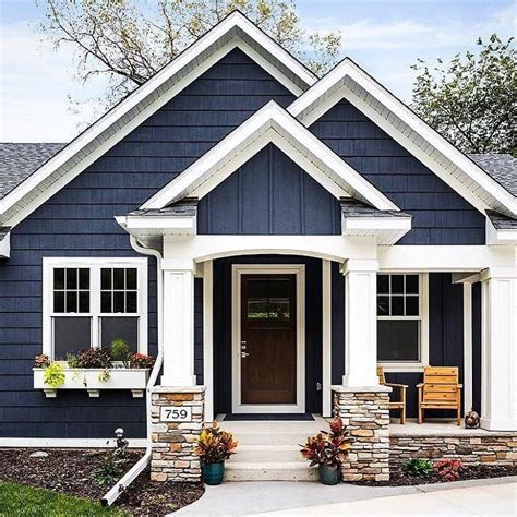 Navy Blue House Exterior Design