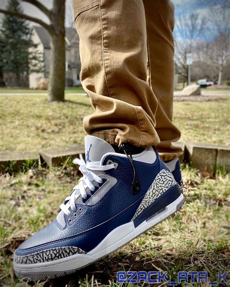 Navy Blue Jordans On Feet