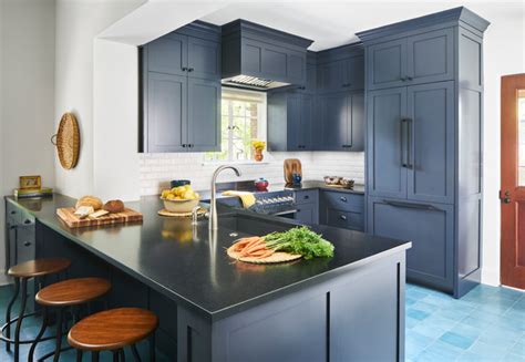 Navy Blue Kitchen Countertops