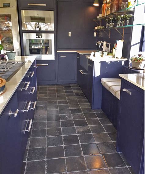 Navy Blue Kitchen Flooring