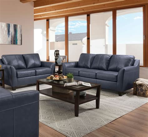 Navy Blue Leather Couch color scheme