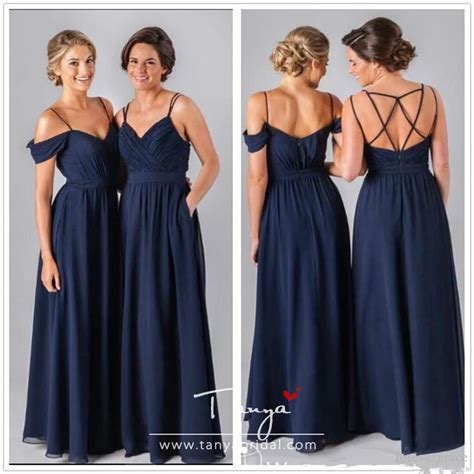 Navy Blue Maid Of Honour Dresses For Summer Weddings