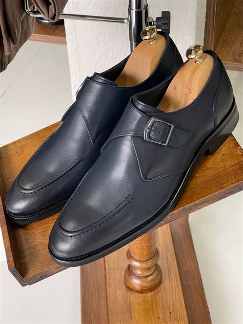 Navy Blue Monk Straps