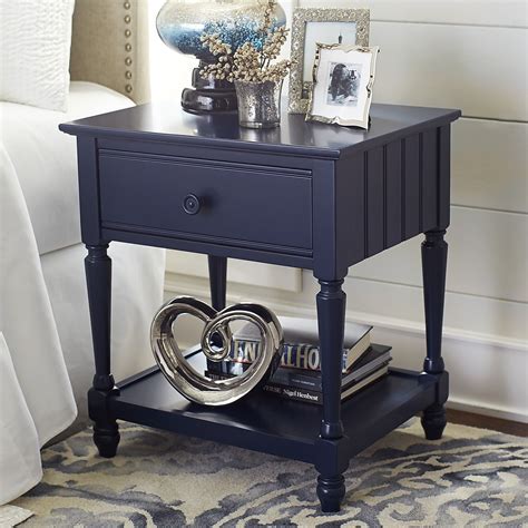 Navy Blue Nightstand Image 1