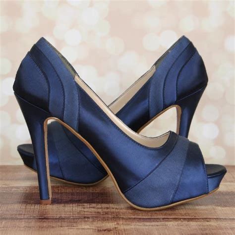 Description of Navy Blue Peep Toes