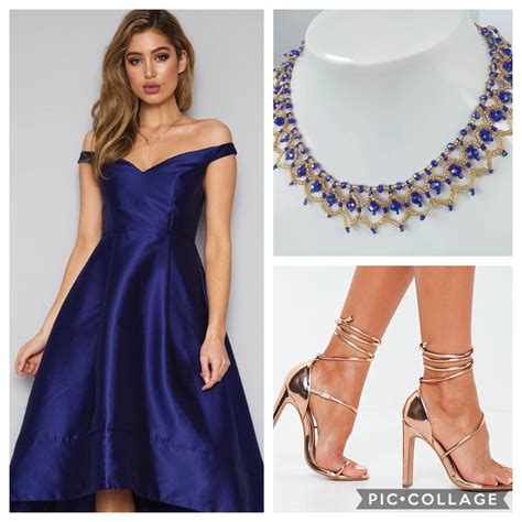 Navy Blue Prom Dress Jewelry