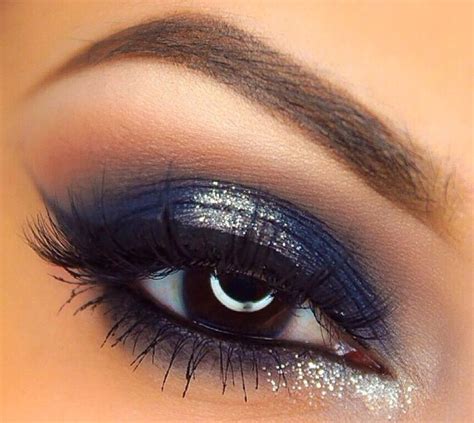 Navy Blue Prom Dress Makeup