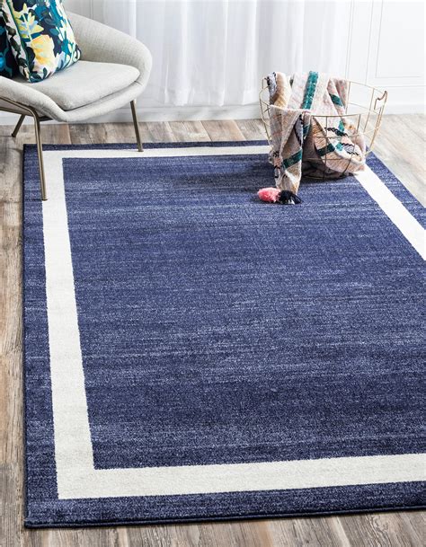 Navy Blue Rug in a living room