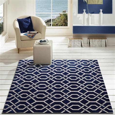 Navy Blue Rug in a home gym