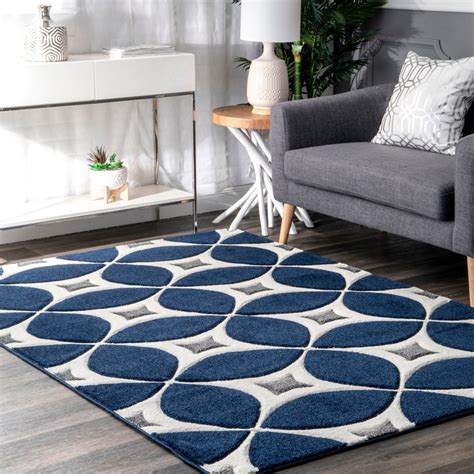 Navy Blue Rug Design