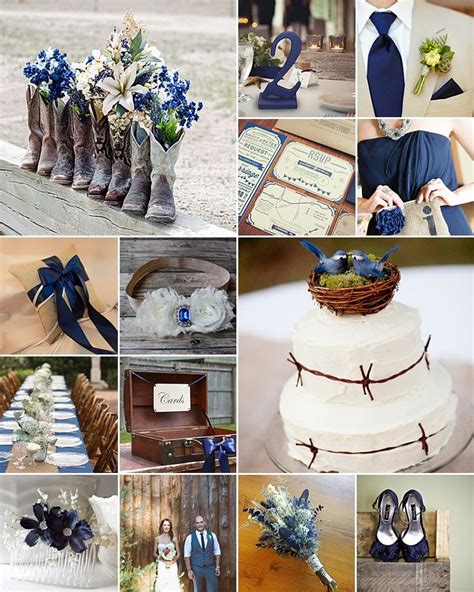 Navy Blue Rustic Wedding Example