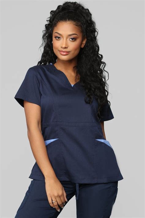 Navy Blue Scrubs for Clinic Staff