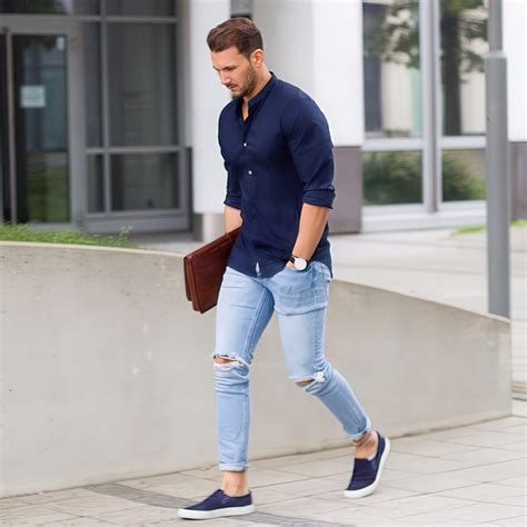 Navy Blue Shoes with Jeans