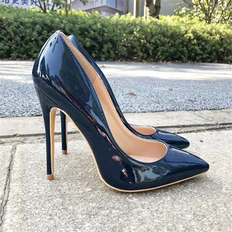 Description of Navy Blue Stilettos