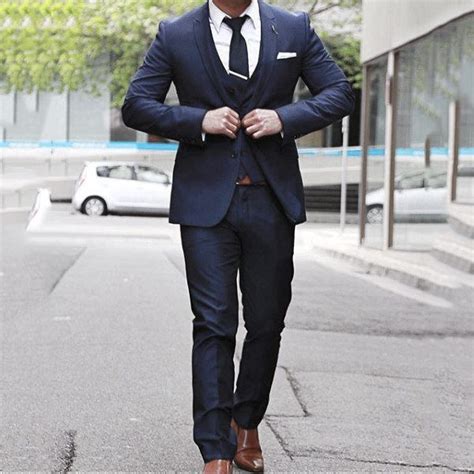 Navy Blue Suit Style 8