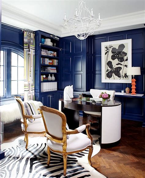 Navy Blue Wallpaper Designs for Home Offices