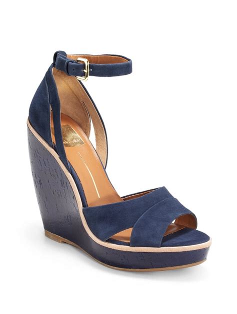 Description of Navy Blue Wedges