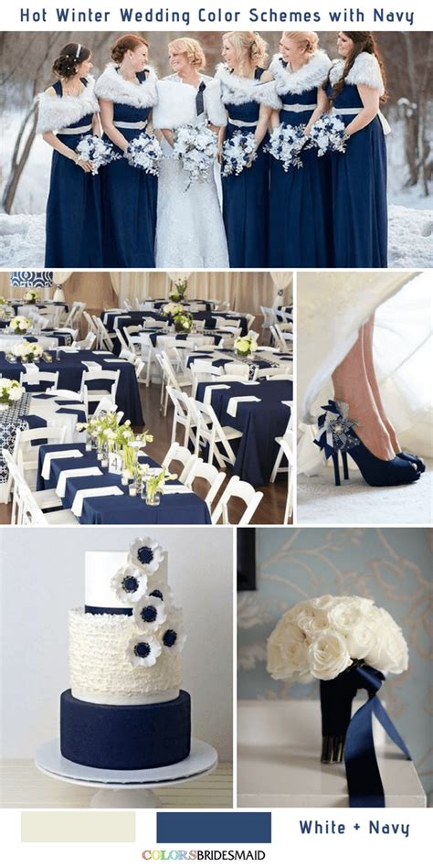 Navy Blue Winter Wedding Example