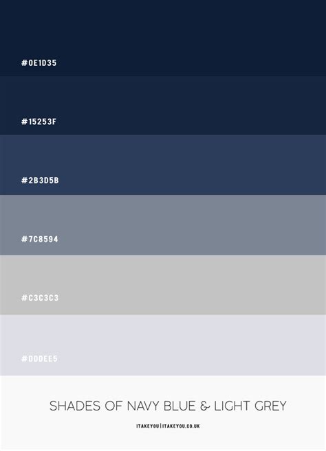 Navy Blue and Light Gray Color Combination