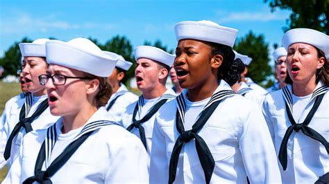 Navy Boot Camp Recruits Marching