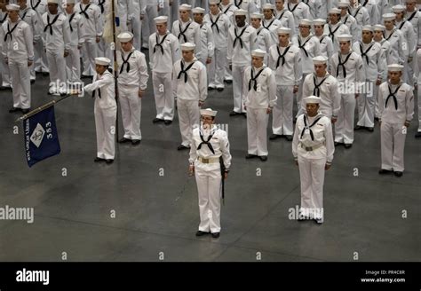 Navy Boot Camp Recruits Saluting